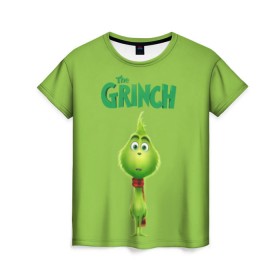 Женская футболка 3D с принтом The Grinch в Рязани, 100% полиэфир ( синтетическое хлопкоподобное полотно) | прямой крой, круглый вырез горловины, длина до линии бедер | grinch | гринч | новый год | рождество