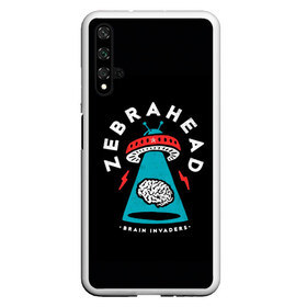 Чехол для Honor 20 с принтом Zebrahead - Brain Invaders в Рязани, Силикон | Область печати: задняя сторона чехла, без боковых панелей | Тематика изображения на принте: album | brain | core | invaders | mind | rapcore | rock | ufo | zebrahead | альбом | зебрахед | мозг