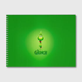 Альбом для рисования с принтом Dr Seuss The Grinch в Рязани, 100% бумага
 | матовая бумага, плотность 200 мг. | benedict | christmas | cumberbatch | grinch | max | whoville | winter | бенедикт | год | гринч | зима | камбербэтч | ктоград | макс | новый | рождество | снег | снежинки