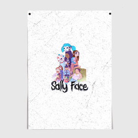 Постер с принтом Sally Face в Рязани, 100% бумага
 | бумага, плотность 150 мг. Матовая, но за счет высокого коэффициента гладкости имеет небольшой блеск и дает на свету блики, но в отличии от глянцевой бумаги не покрыта лаком | sally face | гизмо | девид | девочка | игра | лари | ларри | мальчик | маска | мрачная | на лице | пых | с протезом | сал | сали | салли | салли фейс | фейс | фэйс | эддисон | эшли