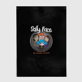 Постер с принтом Sally Face в Рязани, 100% бумага
 | бумага, плотность 150 мг. Матовая, но за счет высокого коэффициента гладкости имеет небольшой блеск и дает на свету блики, но в отличии от глянцевой бумаги не покрыта лаком | sally face | гизмо | девид | девочка | игра | лари | ларри | мальчик | маска | мрачная | на лице | пых | с протезом | сал | сали | салли | салли фейс | фейс | фэйс | эддисон | эшли