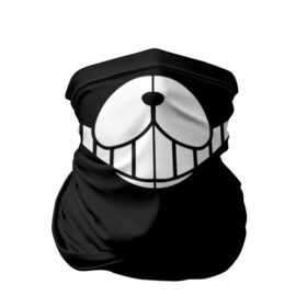 Бандана-труба 3D с принтом MONOKUMA в Рязани, 100% полиэстер, ткань с особыми свойствами — Activecool | плотность 150‒180 г/м2; хорошо тянется, но сохраняет форму | anime | bandana | bear | black  white | face | kurokuma | mask | monodam | monokuma | monomi | monotaro | pink | rabbit | school | shirokuma | аниме | бандана | главарь | лицо | мoноми | маска | монокума | черно белый | школа