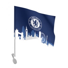 Флаг для автомобиля с принтом Челси в Рязани, 100% полиэстер | Размер: 30*21 см | blue is | chelsea | chelsea fc | ktbffh | the blues | апл | аристократы | клубная | лондон | пенсионеры | синие | фанатская | футбол | футбольная | футбольный клуб | футбольный клуб челси | челси