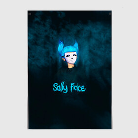 Постер с принтом Sally Face в Рязани, 100% бумага
 | бумага, плотность 150 мг. Матовая, но за счет высокого коэффициента гладкости имеет небольшой блеск и дает на свету блики, но в отличии от глянцевой бумаги не покрыта лаком | sally face | гизмо | девид | девочка | игра | лари | ларри | мальчик | маска | мрачная | на лице | пых | с протезом | сал | сали | салли | салли фейс | фейс | фэйс | эддисон | эшли