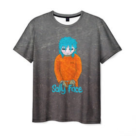 Мужская футболка 3D с принтом Sally Face в Рязани, 100% полиэфир | прямой крой, круглый вырез горловины, длина до линии бедер | sally face | гизмо | девид | девочка | игра | лари | ларри | мальчик | маска | мрачная | на лице | пых | с протезом | сал | сали | салли | салли фейс | фейс | фэйс | эддисон | эшли
