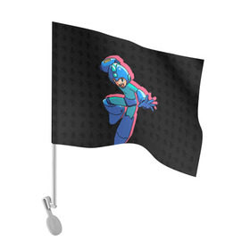 Флаг для автомобиля с принтом Mega Man (pixel art) Black в Рязани, 100% полиэстер | Размер: 30*21 см | Тематика изображения на принте: 8 bit | 8bit | art | dendy | famicom | game | games | japan | japanese | man | mega | mega man | megaman | nes | pixel | pixel art | pixelart | retro | video games | videogames