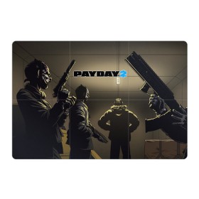 Магнитный плакат 3Х2 с принтом Payday 2 в Рязани, Полимерный материал с магнитным слоем | 6 деталей размером 9*9 см | Тематика изображения на принте: 2 | payday | беглец | бот | ограбления | пейдей | призрак | симулятор | техник | штурмовик | шутер