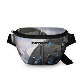 Поясная сумка 3D с принтом Payday 2 в Рязани, 100% полиэстер | плотная ткань, ремень с регулируемой длиной, внутри несколько карманов для мелочей, основное отделение и карман с обратной стороны сумки застегиваются на молнию | 