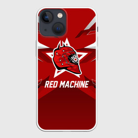 Чехол для iPhone 13 mini с принтом Red machine в Рязани,  |  | Тематика изображения на принте: hockey | national | red machine | russia | team | красная машина | россия | сборная | хоккей | хоккейная