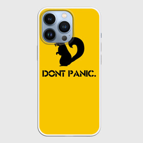 Чехол для iPhone 13 Pro с принтом Dont Panic. в Рязани,  |  | dont panic | белка | енот | скунс