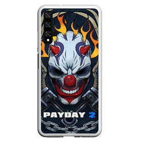 Чехол для Honor 20 с принтом Payday 2 в Рязани, Силикон | Область печати: задняя сторона чехла, без боковых панелей | Тематика изображения на принте: chains day | game | gun | mask | payday | payday 2 | payday2 | грабители | зло | игра | клоун | маска | ограбление | оружие | пистолет