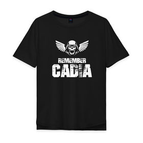 Мужская футболка хлопок Oversize с принтом Remember Cadia в Рязани, 100% хлопок | свободный крой, круглый ворот, “спинка” длиннее передней части | warhammer