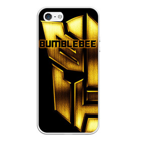 Чехол для iPhone 5/5S матовый с принтом BUMBLEBEE в Рязани, Силикон | Область печати: задняя сторона чехла, без боковых панелей | bumblebee | автобот | бамблби | герой | камаро | прайм | робот | трансформеры | фильм | шевроле