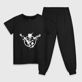 Детская пижама хлопок с принтом Thunderdome t-shirt в Рязани, 100% хлопок |  брюки и футболка прямого кроя, без карманов, на брюках мягкая резинка на поясе и по низу штанин
 | gabber | hardcore | hardcoremusic | thunderdome