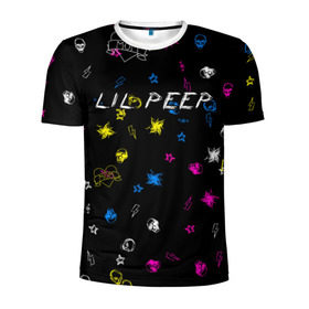 Мужская футболка 3D спортивная с принтом Lil Peep (Legend) в Рязани, 100% полиэстер с улучшенными характеристиками | приталенный силуэт, круглая горловина, широкие плечи, сужается к линии бедра | gustav hr | legend | life | life is beautiful | lil | lil peep | love | pank | peep | rap | rock | sad | грусть | густав элайджа ар | легенда | лил | лил пип | панк | пип | реп | рок | череп | штрихи