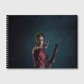 Альбом для рисования с принтом Claire Redfield в Рязани, 100% бумага
 | матовая бумага, плотность 200 мг. | 2 | biohazard | claire | evil | horror | raccoon | resident | survival | t virus | t вирус | выживание | зла | кеннеди | клэр | леон | обитель | раккун | редфилд | скотт | ужас