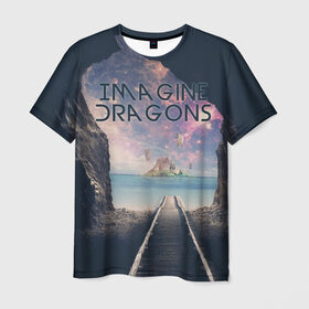 Мужская футболка 3D с принтом Imagine Dragons в Рязани, 100% полиэфир | прямой крой, круглый вырез горловины, длина до линии бедер | Тематика изображения на принте: dragons | evolve | imagines | imagining | radioactive | вообрази | драгонс | драконов | имеджин | рок | хит