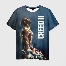 Мужская футболка 3D с принтом Creed 2 в Рязани, 100% полиэфир | прямой крой, круглый вырез горловины, длина до линии бедер | creed | jordan | lundgren | stallone | бальбоа | бокс | джордан | крид | лундгрен | ринг | рокки | сильвестр | сталлоне