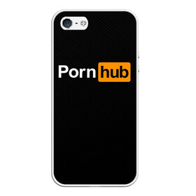 Чехол для iPhone 5/5S матовый с принтом PORNOHUB в Рязани, Силикон | Область печати: задняя сторона чехла, без боковых панелей | brazzers | hub | бразерс