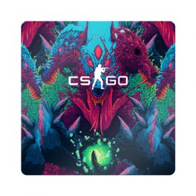 Магнит виниловый Квадрат с принтом CS-GO Hyper Beast в Рязани, полимерный материал с магнитным слоем | размер 9*9 см, закругленные углы | 2019 | computer game | counter strike | cs | cs go | csgo | dota | dota2 | game | howl | hyperbeast | warning | автомат | вой | го | игрок | компьютерная игра | контр страйк | контра | кс | оружие | турнир