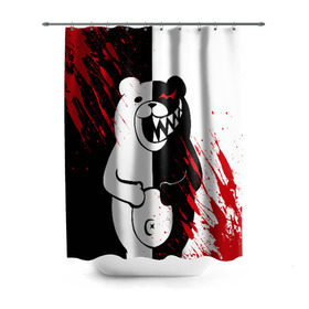 Штора 3D для ванной с принтом MONOKUMA в Рязани, 100% полиэстер | плотность материала — 100 г/м2. Стандартный размер — 146 см х 180 см. По верхнему краю — пластиковые люверсы для креплений. В комплекте 10 пластиковых колец | ahegao | anime | bear | blood | danganronpa | derector | despair | girls | happy | havoc | manga | monokuma | panda | red | robot | trigger | ultra | аниме | ахегао | директор | кровь | манга | медведь | монокума | панда | робот