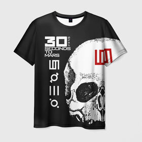 Мужская футболка 3D с принтом 30 Seconds to Mars в Рязани, 100% полиэфир | прямой крой, круглый вырез горловины, длина до линии бедер | 30 seconds | 30 seconds to mars | 30 stm | mars | thirty seconds to mars | группы | джаред лето | музыка | рок