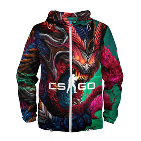 Мужская ветровка 3D с принтом CS GO hyper beast skin в Рязани, 100% полиэстер | подол и капюшон оформлены резинкой с фиксаторами, два кармана без застежек по бокам, один потайной карман на груди | Тематика изображения на принте: beast | counterstike | csgo | hyper | hyperbeast | m4a1s | steam | винтовка | контра | кс | ксго | шмотки