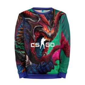 Мужской свитшот 3D с принтом CS GO hyper beast skin в Рязани, 100% полиэстер с мягким внутренним слоем | круглый вырез горловины, мягкая резинка на манжетах и поясе, свободная посадка по фигуре | beast | counterstike | csgo | hyper | hyperbeast | m4a1s | steam | винтовка | контра | кс | ксго | шмотки