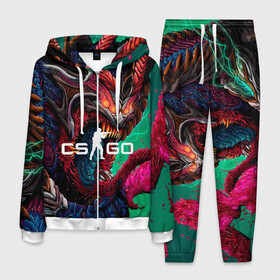 Мужской костюм 3D с принтом CS GO hyper beast skin в Рязани, 100% полиэстер | Манжеты и пояс оформлены тканевой резинкой, двухслойный капюшон со шнурком для регулировки, карманы спереди | beast | counterstike | csgo | hyper | hyperbeast | m4a1s | steam | винтовка | контра | кс | ксго | шмотки