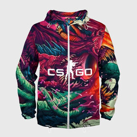 Мужская ветровка 3D с принтом CS GO hyper beast skin в Рязани, 100% полиэстер | подол и капюшон оформлены резинкой с фиксаторами, два кармана без застежек по бокам, один потайной карман на груди | beast | counterstike | csgo | hyper | hyperbeast | m4a1s | steam | винтовка | контра | кс | ксго | шмотки