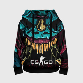 Детская толстовка 3D с принтом CS GO  hyper beast skin в Рязани, 100% полиэстер | двухслойный капюшон со шнурком для регулировки, мягкие манжеты на рукавах и по низу толстовки, спереди карман-кенгуру с мягким внутренним слоем | beast | counterstike | csgo | hyper | hyperbeast | m4a1s | steam | винтовка | контра | кс | ксго | шмотки