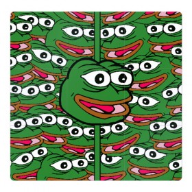 Магнитный плакат 3Х3 с принтом Good / Sad frog в Рязани, Полимерный материал с магнитным слоем | 9 деталей размером 9*9 см | Тематика изображения на принте: bad | dab | frog | good | kek | pepe | sad | кек | лягушка | мем | мемы | пепе | со смыслом | фрог