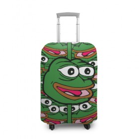 Чехол для чемодана 3D с принтом Good / Sad frog в Рязани, 86% полиэфир, 14% спандекс | двустороннее нанесение принта, прорези для ручек и колес | bad | dab | frog | good | kek | pepe | sad | кек | лягушка | мем | мемы | пепе | со смыслом | фрог