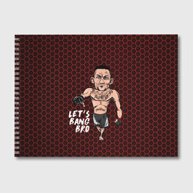 Альбом для рисования с принтом Lets bang bro (Max Holloway) в Рязани, 100% бумага
 | матовая бумага, плотность 200 мг. | Тематика изображения на принте: blessed | brasileiro | holloway | jiu jitsu | max | mma | ufc | бокс | бразильское джиу джитсу | гавайи | драка | макс | холлоуэй