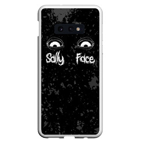 Чехол для Samsung S10E с принтом SALLY FACE Eyes в Рязани, Силикон | Область печати: задняя сторона чехла, без боковых панелей | blue | face | fisher | game | games | gizmo | hair | larry | mask | sally | волосы | гизмо | голубые | игра | игры | ларри | маска | протез | сали | салли | синие | синий | триллер | ужасы | фейс | фишер | фэйс | хоррор