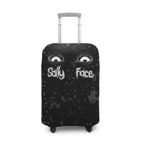 Чехол для чемодана 3D с принтом SALLY FACE Eyes в Рязани, 86% полиэфир, 14% спандекс | двустороннее нанесение принта, прорези для ручек и колес | blue | face | fisher | game | games | gizmo | hair | larry | mask | sally | волосы | гизмо | голубые | игра | игры | ларри | маска | протез | сали | салли | синие | синий | триллер | ужасы | фейс | фишер | фэйс | хоррор