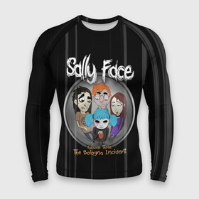 Мужской рашгард 3D с принтом Sally Face Episode Three в Рязани,  |  | blue | face | fisher | game | games | gizmo | hair | larry | mask | sally | волосы | гизмо | голубые | игра | игры | ларри | маска | протез | сали | салли | синие | синий | триллер | ужасы | фейс | фишер | фэйс | хоррор