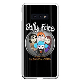 Чехол для Samsung S10E с принтом Sally Face Episode Three в Рязани, Силикон | Область печати: задняя сторона чехла, без боковых панелей | blue | face | fisher | game | games | gizmo | hair | larry | mask | sally | волосы | гизмо | голубые | игра | игры | ларри | маска | протез | сали | салли | синие | синий | триллер | ужасы | фейс | фишер | фэйс | хоррор