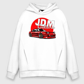 Мужское худи Oversize хлопок с принтом JDM Culture в Рязани, френч-терри — 70% хлопок, 30% полиэстер. Мягкий теплый начес внутри —100% хлопок | боковые карманы, эластичные манжеты и нижняя кромка, капюшон на магнитной кнопке | japan | jdm | nissan | авто | машины | ниссан | япония