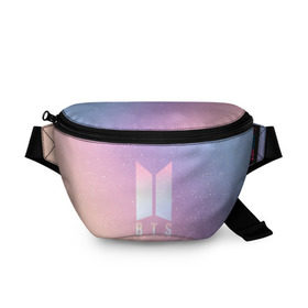 Поясная сумка 3D с принтом BTS LOVE YOURSELF в Рязани, 100% полиэстер | плотная ткань, ремень с регулируемой длиной, внутри несколько карманов для мелочей, основное отделение и карман с обратной стороны сумки застегиваются на молнию | bangtan boys | bt21 | bts | bts army | bts stickers | j hope | jimin | jin | jungkook | k pop | rap monster | rapmon | suga | v | бтс | корея | стикеры bts