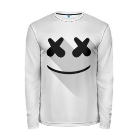 Мужской лонгслив 3D с принтом Marshmello в Рязани, 100% полиэстер | длинные рукава, круглый вырез горловины, полуприлегающий силуэт | marshmello | диджей | клуб | клубная музыка | маршмеллоу | маршмэлло | маршмэллоу | музыка | электронная