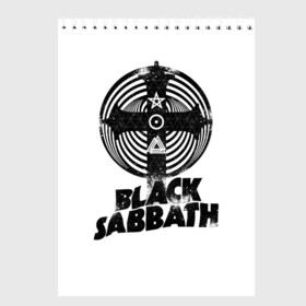 Скетчбук с принтом Black Sabbath в Рязани, 100% бумага
 | 48 листов, плотность листов — 100 г/м2, плотность картонной обложки — 250 г/м2. Листы скреплены сверху удобной пружинной спиралью | black sabbath | hard rock | heavy metal | блэк сабат | группы | метал | музыка | оззи осборн | рок | хард рок | хэви метал