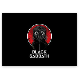 Поздравительная открытка с принтом Black Sabbath в Рязани, 100% бумага | плотность бумаги 280 г/м2, матовая, на обратной стороне линовка и место для марки
 | black sabbath | hard rock | heavy metal | блэк сабат | группы | метал | музыка | оззи осборн | рок | хард рок | хэви метал