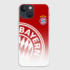 Чехол для iPhone 13 mini с принтом Бавария в Рязани,  |  | bayern | fc bayern munchen | fcb | бавария | бундеслига | германия | мюнхенская бавария | форма | футбол | футболист | футбольная | футбольный клуб | футбольный клуб бавария мюнхен