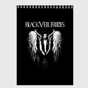 Скетчбук с принтом Black Veil Brides в Рязани, 100% бумага
 | 48 листов, плотность листов — 100 г/м2, плотность картонной обложки — 250 г/м2. Листы скреплены сверху удобной пружинной спиралью | black veil brides | heavy matal | metal | post hardcore | группы | метал | музыка | рок | хэви метал | эмо