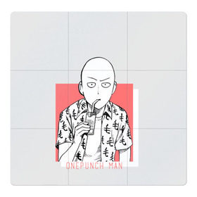 Магнитный плакат 3Х3 с принтом Saitama (One-Punch Man) Ванпач в Рязани, Полимерный материал с магнитным слоем | 9 деталей размером 9*9 см | ванпач | ванпачнем | оппаи