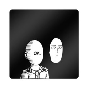 Магнит виниловый Квадрат с принтом Saitama (One-Punch Man) в Рязани, полимерный материал с магнитным слоем | размер 9*9 см, закругленные углы | man | one punch | saitama | ванпач | ванпачмен | генос