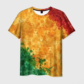 Мужская футболка 3D с принтом Reggae в Рязани, 100% полиэфир | прямой крой, круглый вырез горловины, длина до линии бедер | бразилия | растоман | регги | хиппи