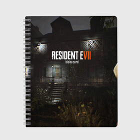 Тетрадь с принтом RESIDENT EVIL 7 в Рязани, 100% бумага | 48 листов, плотность листов — 60 г/м2, плотность картонной обложки — 250 г/м2. Листы скреплены сбоку удобной пружинной спиралью. Уголки страниц и обложки скругленные. Цвет линий — светло-серый
 | biohazard | biohazard 7 | crocodile | fang | game | hand | monster | new umbrella | resident evil | resident evil 7 | umbrella | umbrella corp | umbrella corporation | zombie