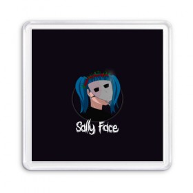 Магнит 55*55 с принтом Sally Face в Рязани, Пластик | Размер: 65*65 мм; Размер печати: 55*55 мм | 